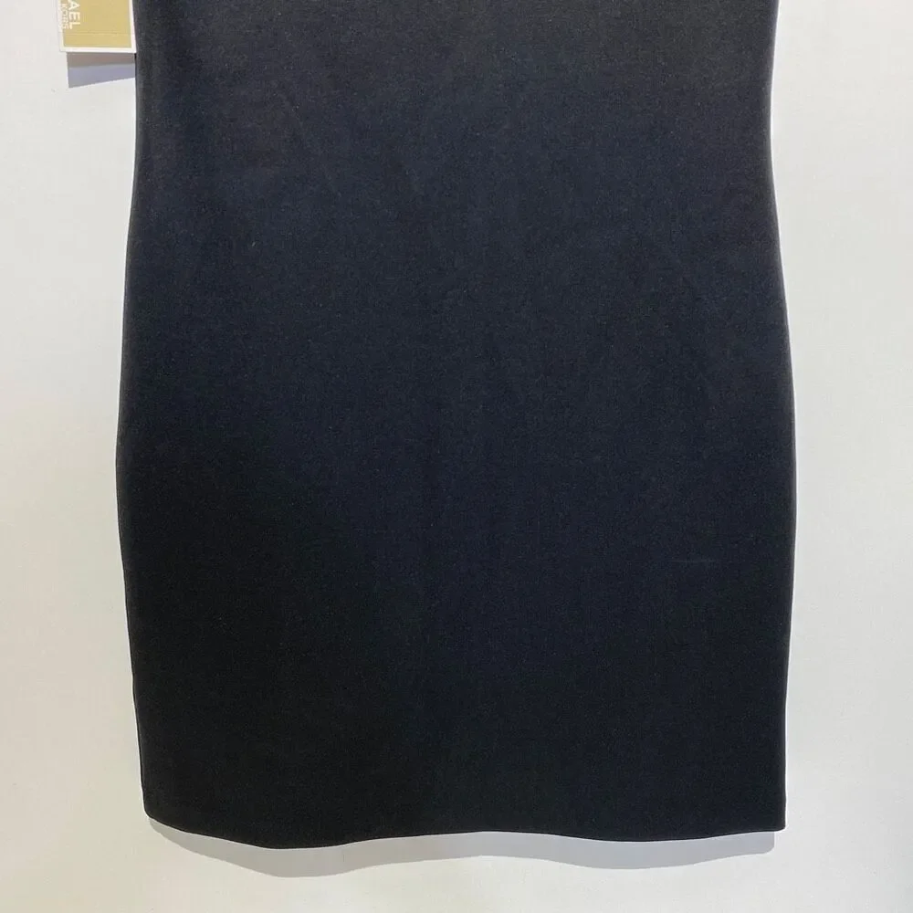 Michael Michael Kors Women's Mesh‎ Short Sleeve Sheath Dress Black Size XS NWT